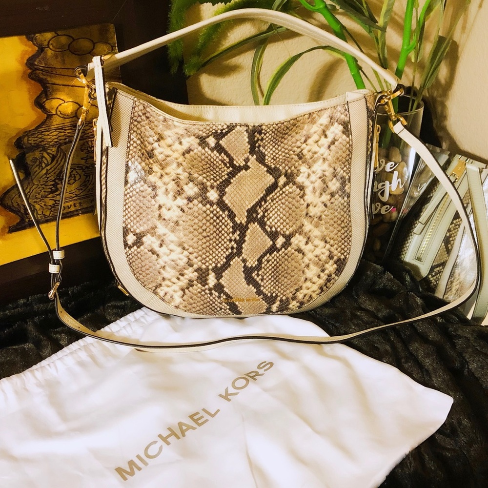Michael Kors Snakeskin Tote With Dust Cover, NWOT
